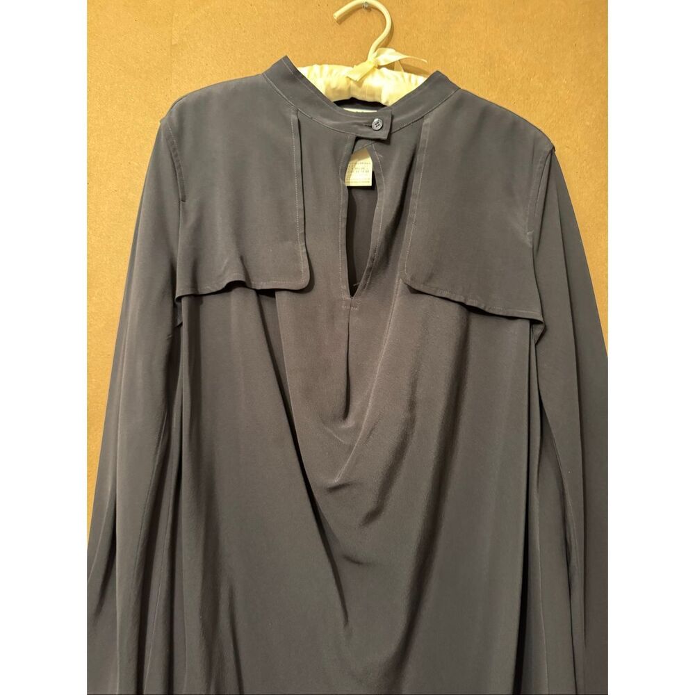 Max Mara 100% Silk Navy Shift Dress Pristine Office, Casual, or Evening. Draped - Picture 2 of 6